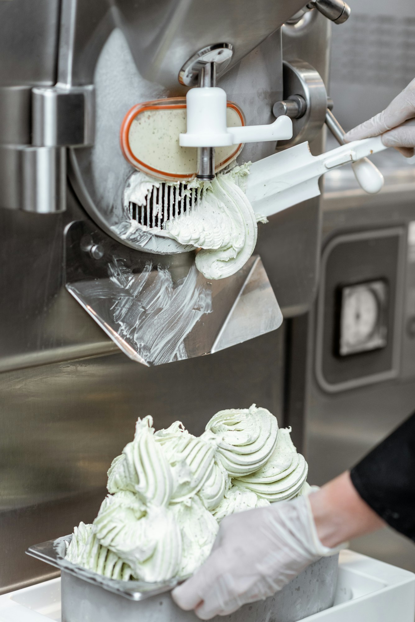 A process of ice cream production